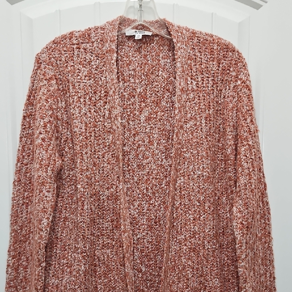 BB Dakota Steve Madden Textured Open Front Cardigan Chunky Knit New - Picture 3 of 9